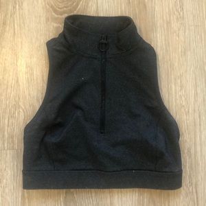 DKNY High Neck Zip-Up Sports Bra